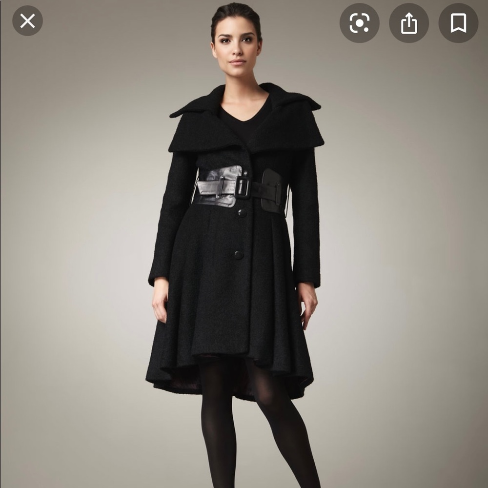 Mackage Doreen Black Leather Luxe Belted